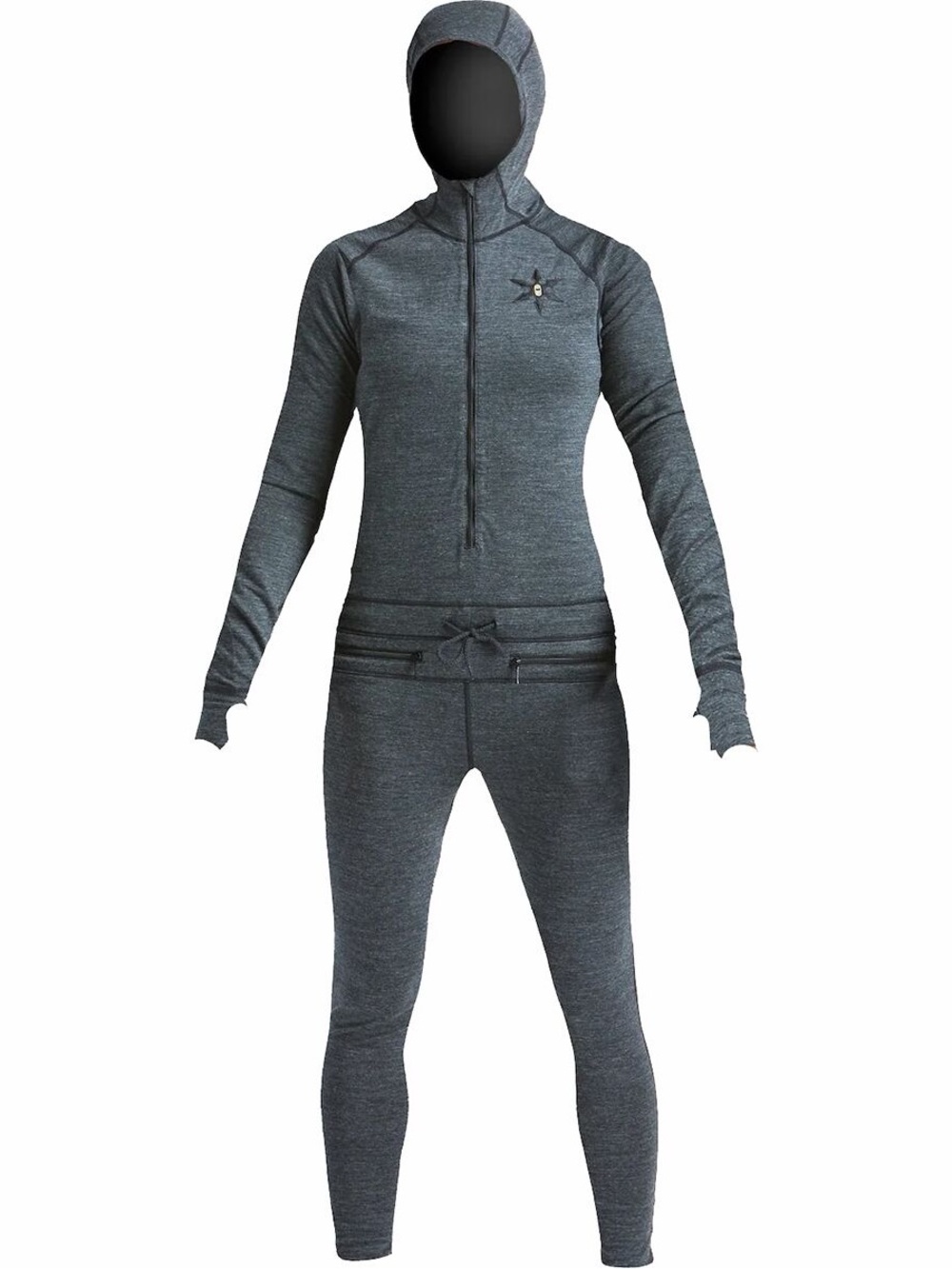 airblaster merino wool long sleeve baselayer one piece ninja suit